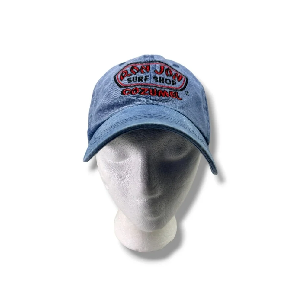 Ron Jon Surf Shop Cozumel Blue Faded Baseball Cap Hat Adjustable Embroidered
